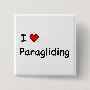 Ich liebe Paragliding Button