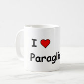 Ich liebe Paragliding Kaffeetasse (Vorderseite Links)