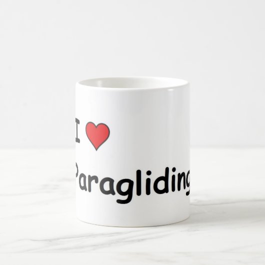 Ich liebe Paragliding Kaffeetasse (Mittel)