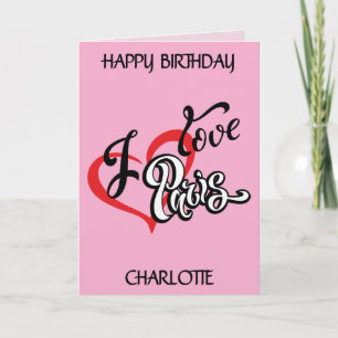 Ich Liebe Paris. bearbeitbar Karte