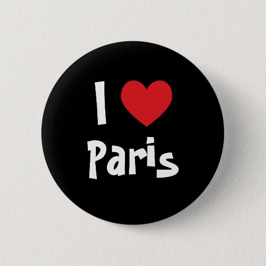 Ich liebe Paris Button (Vorderseite)