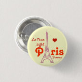 Ich Liebe Paris ... Button (Vorne & Hinten)