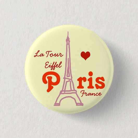 Ich Liebe Paris ... Button (Vorderseite)