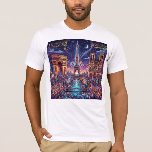 ICH LIEBE PARIS DESIGN  T-Shirt (Vorderseite)