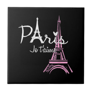 Ich liebe Paris Eiffelturm Frankreich Französisch Fliese