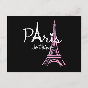 Ich liebe Paris Eiffelturm Frankreich Französische Feiertagspostkarte
