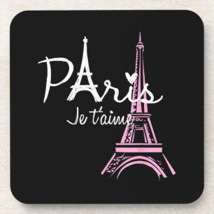 Ich liebe Paris Eiffelturm Frankreich Französische Getränkeuntersetzer