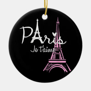 Ich liebe Paris Eiffelturm Frankreich Französische Keramik Ornament