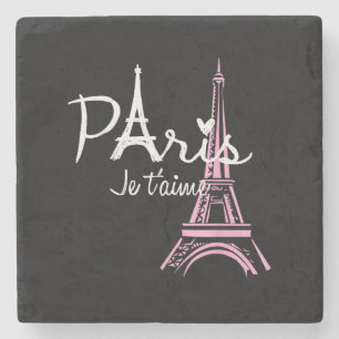 Ich liebe Paris Eiffelturm Frankreich Französische Steinuntersetzer