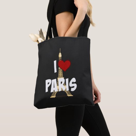 Ich liebe Paris, Eiffelturm, Tasche (Von Nahem)