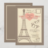 Ich liebe Paris Einladung (Vorne/Hinten)
