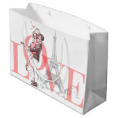 Ich liebe Paris Große Geschenktüte (Rückseite Schrägansicht)