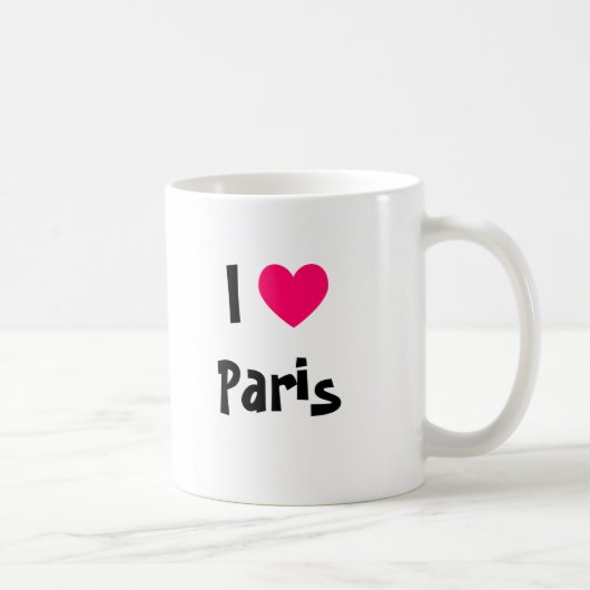 Ich liebe Paris Kaffeetasse (Rechts)