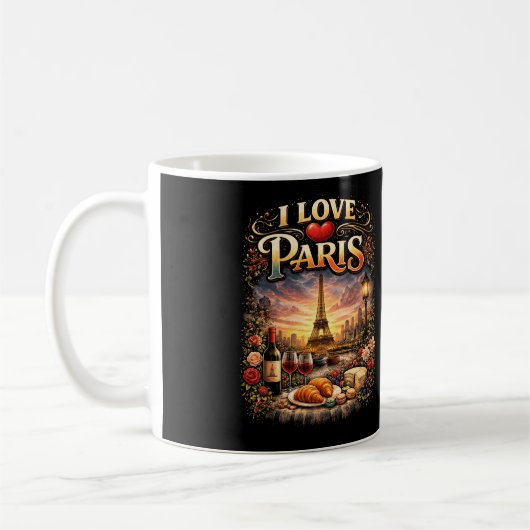 Ich liebe Paris Kaffeetasse (Links)