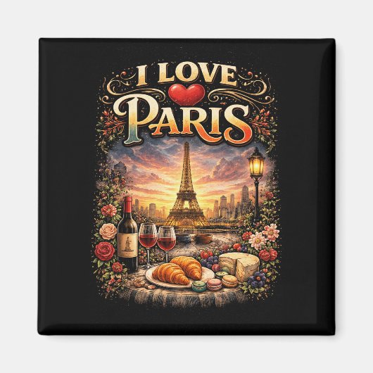 Ich liebe Paris Magnet (Vorne)