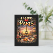 Ich liebe Paris Postkarte (Stehend Vorderseite)