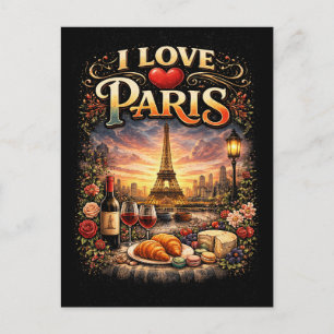Ich liebe Paris Postkarte