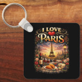 Ich liebe Paris Schlüsselanhänger (Vorderseite)