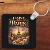 Ich liebe Paris Schlüsselanhänger (Rückseite)