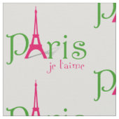 Ich liebe Paris Stoff (Nahaufnahme)