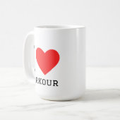 Ich liebe Parkour Kaffeetasse (Vorderseite Links)