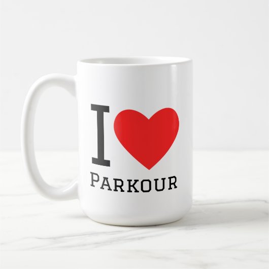 Ich liebe Parkour Kaffeetasse (Links)