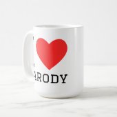 Ich liebe Parodie Kaffeetasse (Vorderseite Links)