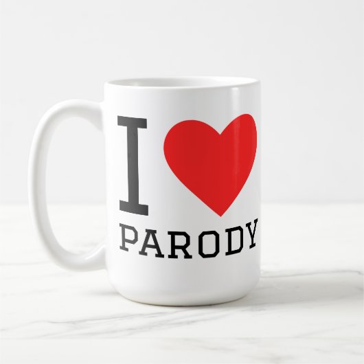 Ich liebe Parodie Kaffeetasse (Links)