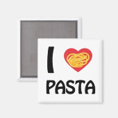 Ich liebe Pasta Magnet (Vorderseite/Rückseite)