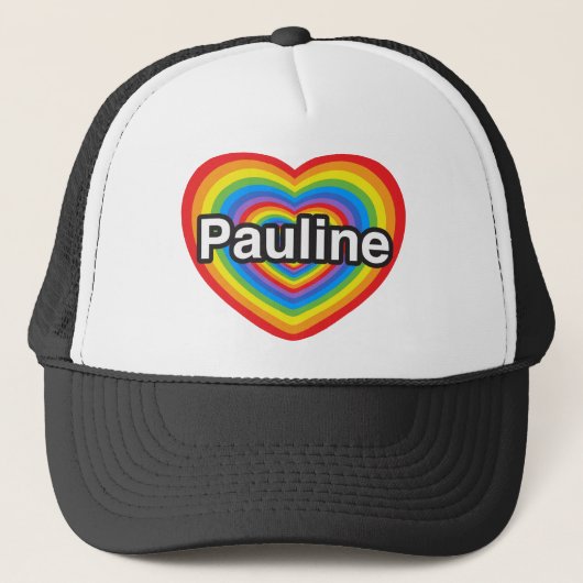 Ich Liebe Pauline. Ich Liebe dir Pauline. Herz Truckerkappe (Vorderseite)