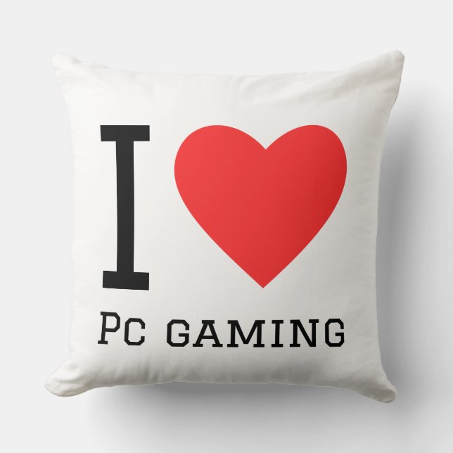 Ich liebe PC-Gaming Kissen (Vorderseite)