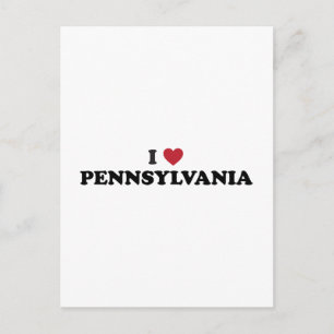 Ich liebe Pennsylvania Postkarte