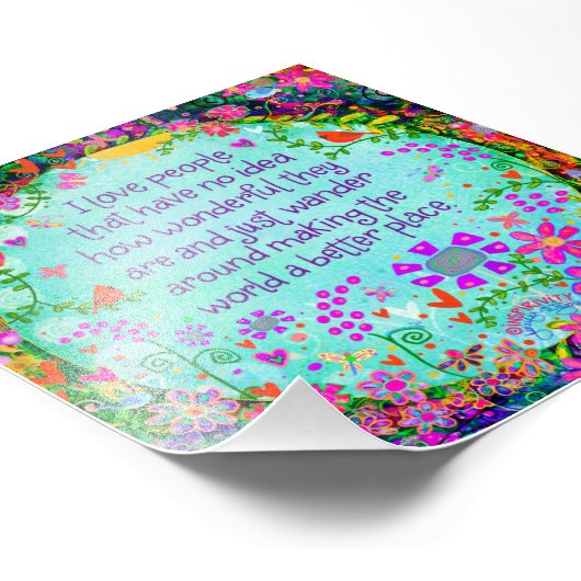 Ich Liebe People Inspirivity Foto Print (Ecke)