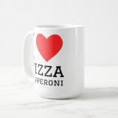 Ich liebe Pepperoni-Pizza  Kaffeetasse (Vorderseite Links)