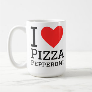 Ich liebe Pepperoni-Pizza  Kaffeetasse