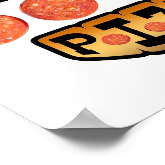 Ich Liebe Pepperoni Pizza. Poster (Ecke)