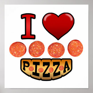 Ich Liebe Pepperoni Pizza. Poster