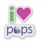 Ich liebe PEPS Aufkleber (Vorderseite)