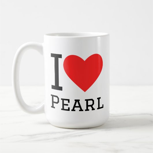 Ich liebe Perle Kaffeetasse (Links)