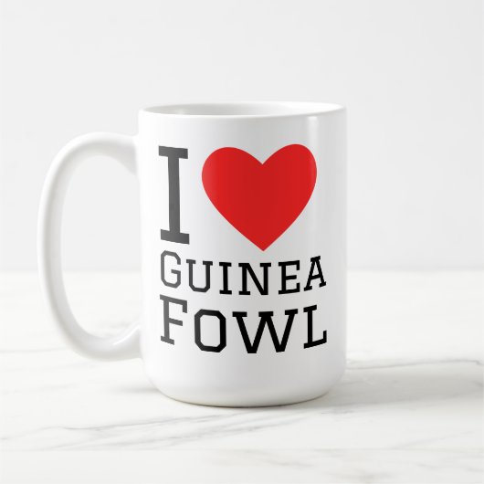 Ich liebe Perlhühner Kaffeetasse (Links)