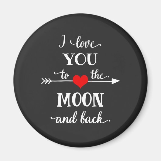 Ich Liebe personalisiert zum Mond und zurück Magnet (Vorne)