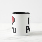 Ich liebe Peru-Flagge Tasse (Zentrum)