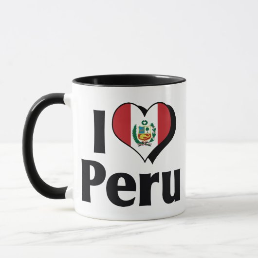 Ich liebe Peru-Flagge Tasse (Links)