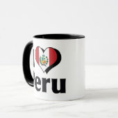 Ich liebe Peru-Flagge Tasse (Vorderseite Links)
