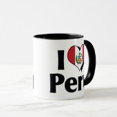 Ich liebe Peru-Flagge Tasse (VorderseiteRechts)