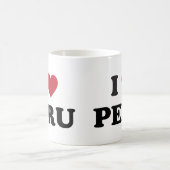 Ich liebe Peru Kaffeetasse (Mittel)
