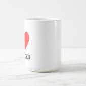 Ich liebe Pfauen  Kaffeetasse (Mittel)