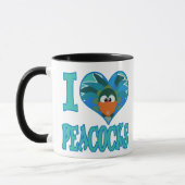 Ich liebe Pfauen Tasse (Links)