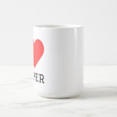 Ich liebe Pfeffer Kaffeetasse (Mittel)