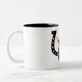 "Ich Liebe-Pferd" 11oz Kaffee-Tasse Zweifarbige Tasse (Links)